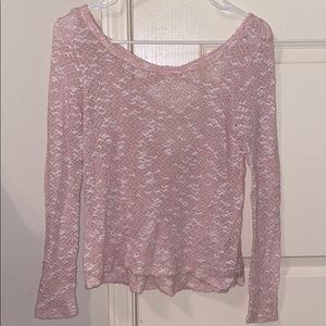 BETHANY MOTA Thin pink crossback long sleeve